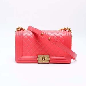 CHANEL Boy Chanel Caviar Shoulder Bag, Pink, WS14076